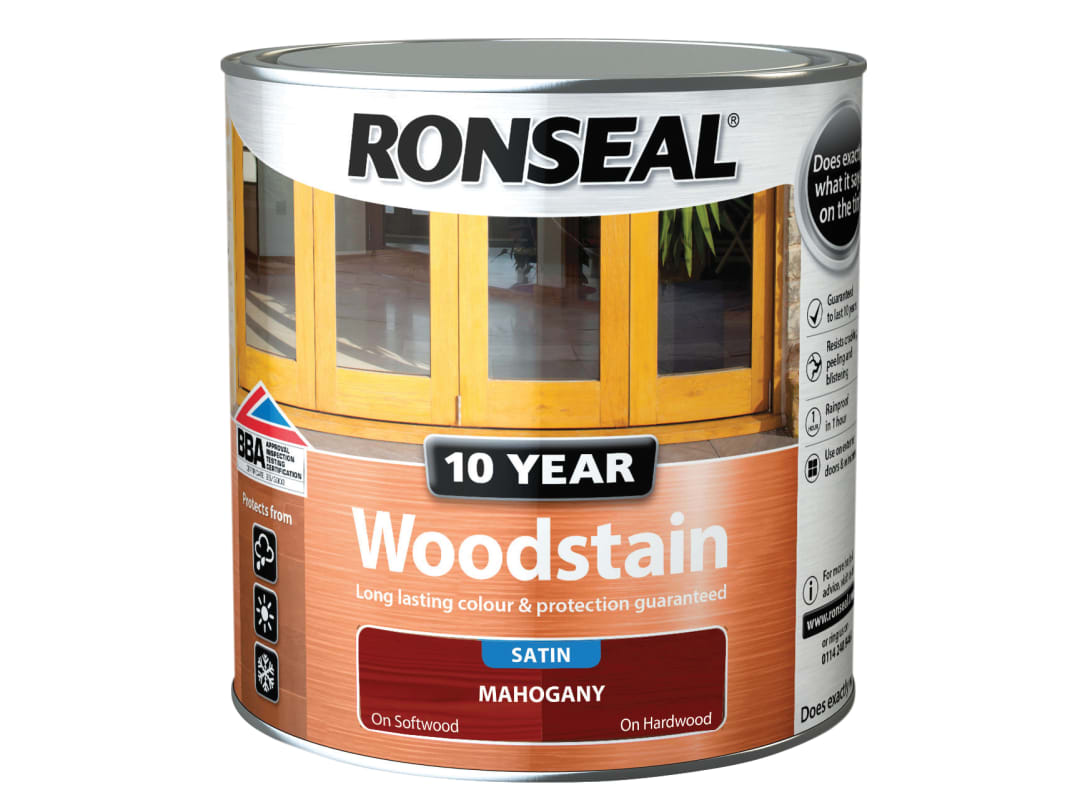Ronseal 10 Year Woodstain Mahogany 2.5 litre 38685