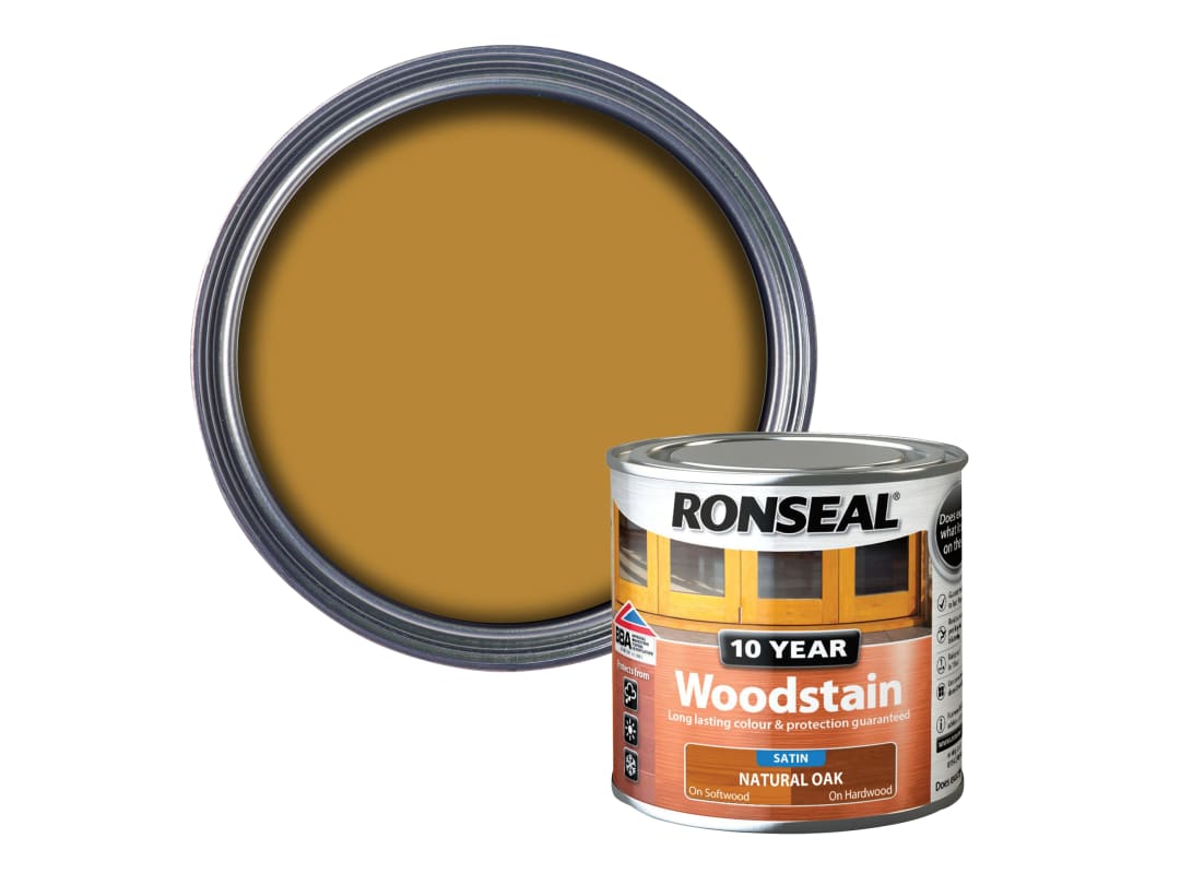 Ronseal 10 Year Woodstain Natural Oak 250ml 38672