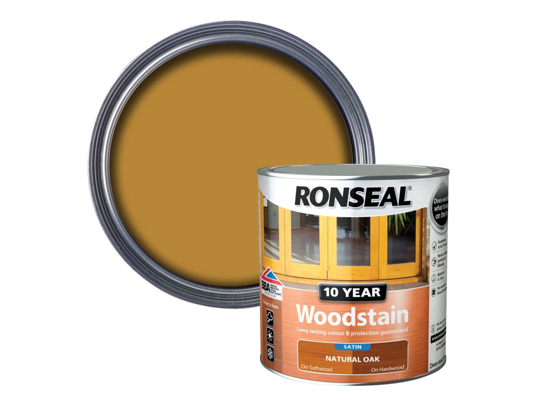 Ronseal 10 Year Woodstain Natural Oak 750ml 38683