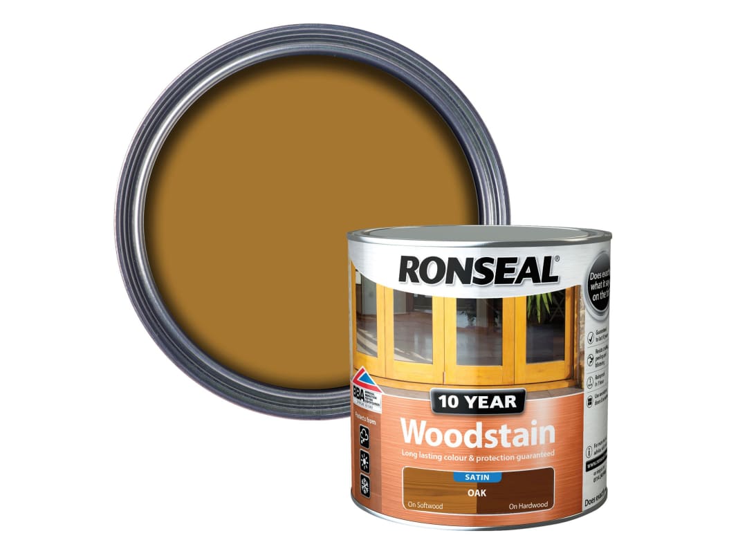 Ronseal 10 Year Woodstain Oak 2.5 litre 38690