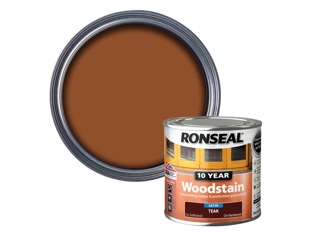Ronseal 10 Year Woodstain Teak 250ml 38670