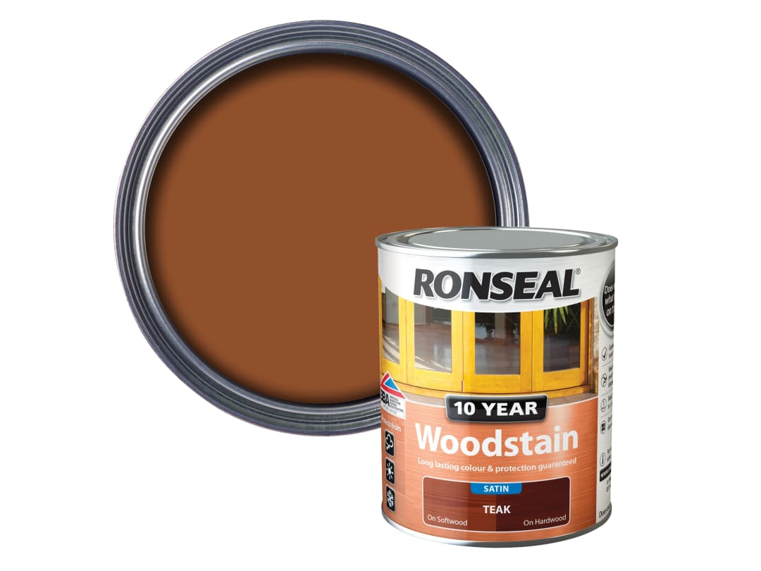 Ronseal 10 Year Woodstain Teak 750ml 38681
