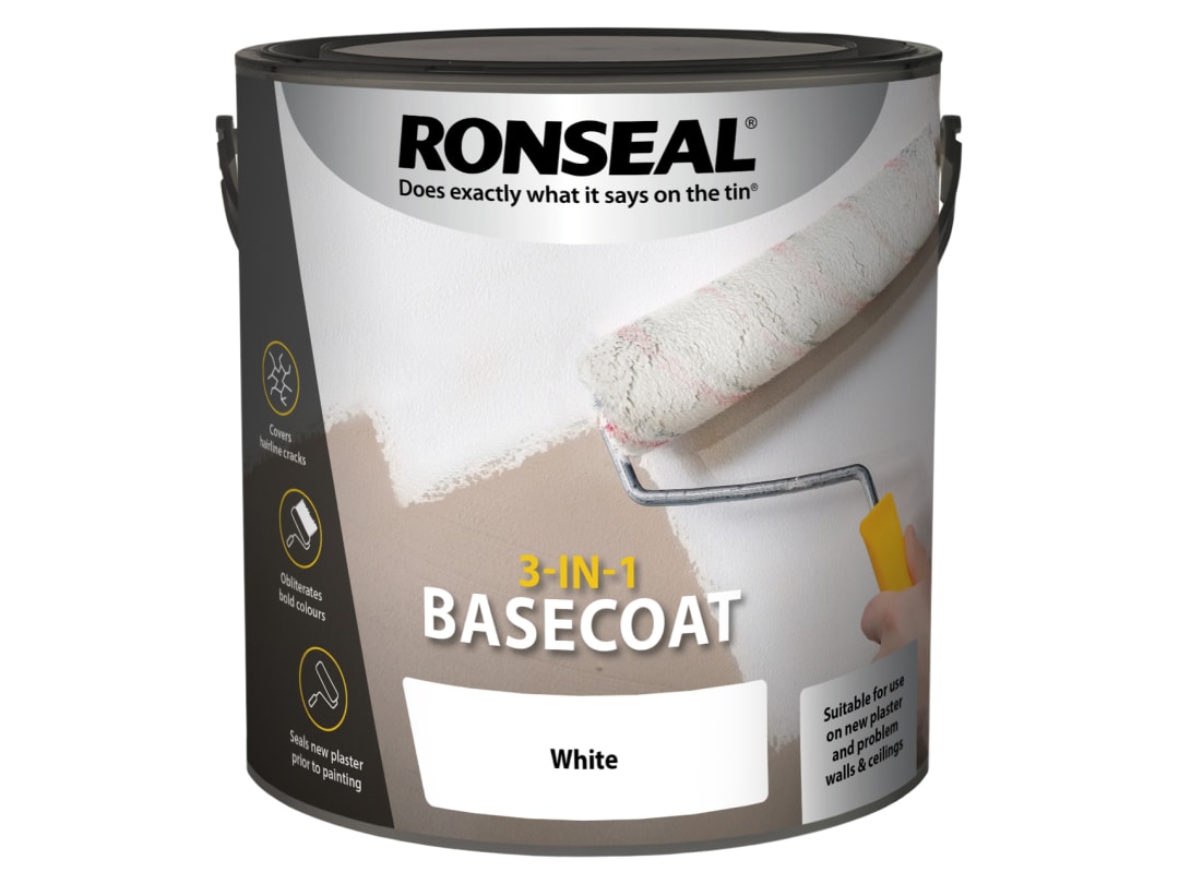 Ronseal 3-in-1 Basecoat White 2.5 litre 39399