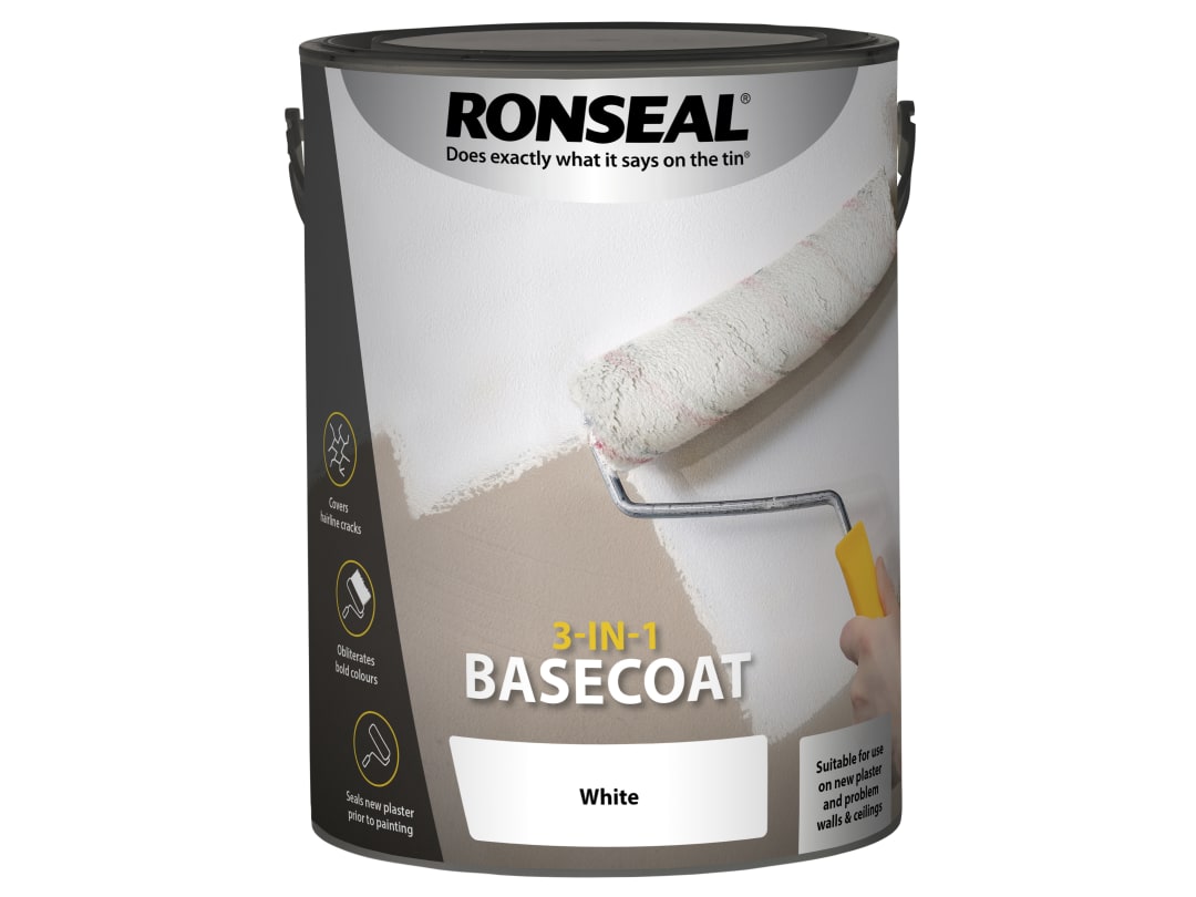 Ronseal 3-in-1 Basecoat White 5 litre 39400
