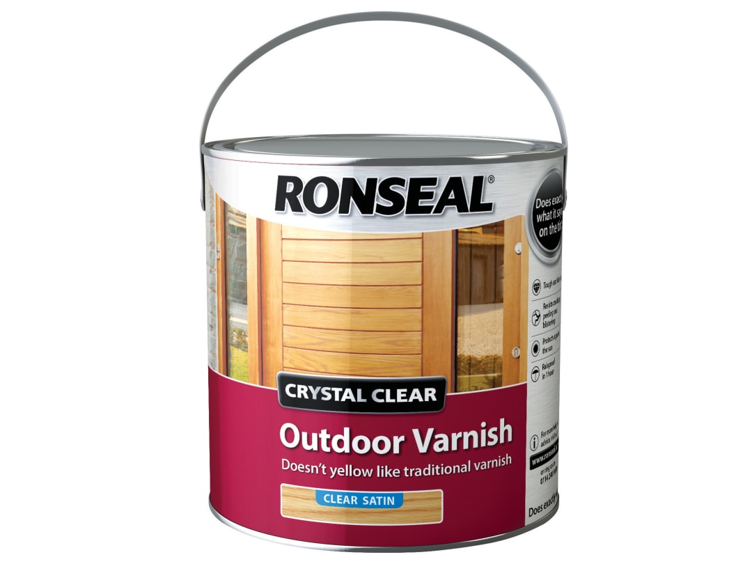Ronseal Crystal Clear Outdoor Varnish Satin 2.5 litre 37366
