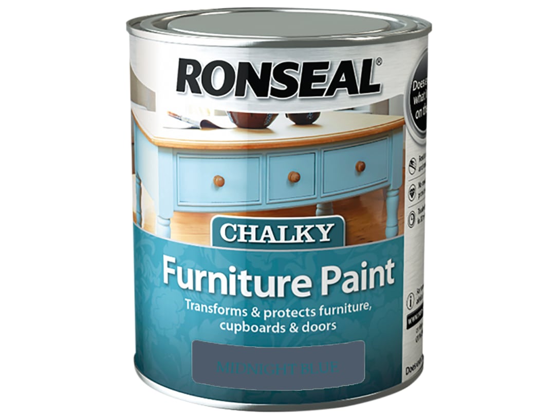 Ronseal Chalky Furniture Paint Midnight Blue 750ml 37488