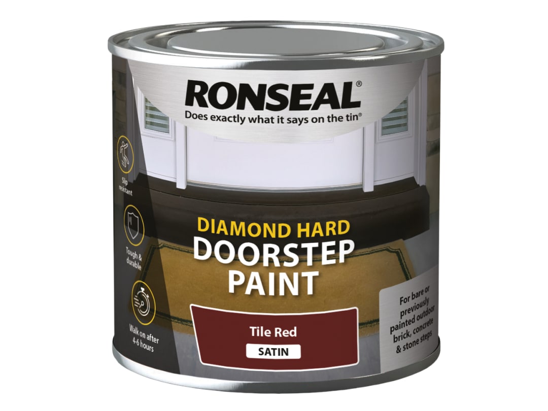 Ronseal Diamond Hard Doorstep Paint Red 250ml 36658