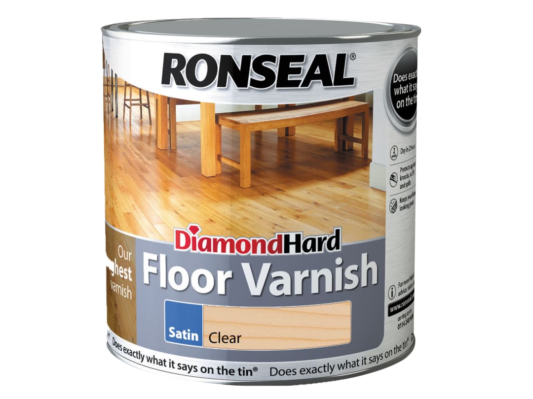 Ronseal Diamond Hard Floor Varnish Satin 2.5L 32583
