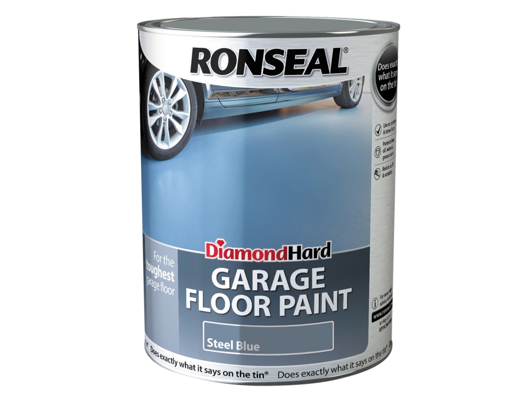 Ronseal Diamond Hard Garage Floor Paint Steel Blue 5 litre 36111