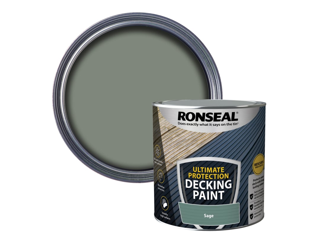Ronseal Ultimate Protection Decking Paint Sage 2.5 litre 39098