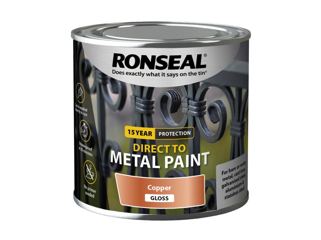 Ronseal Direct to Metal Paint Copper Gloss 250ml 39405