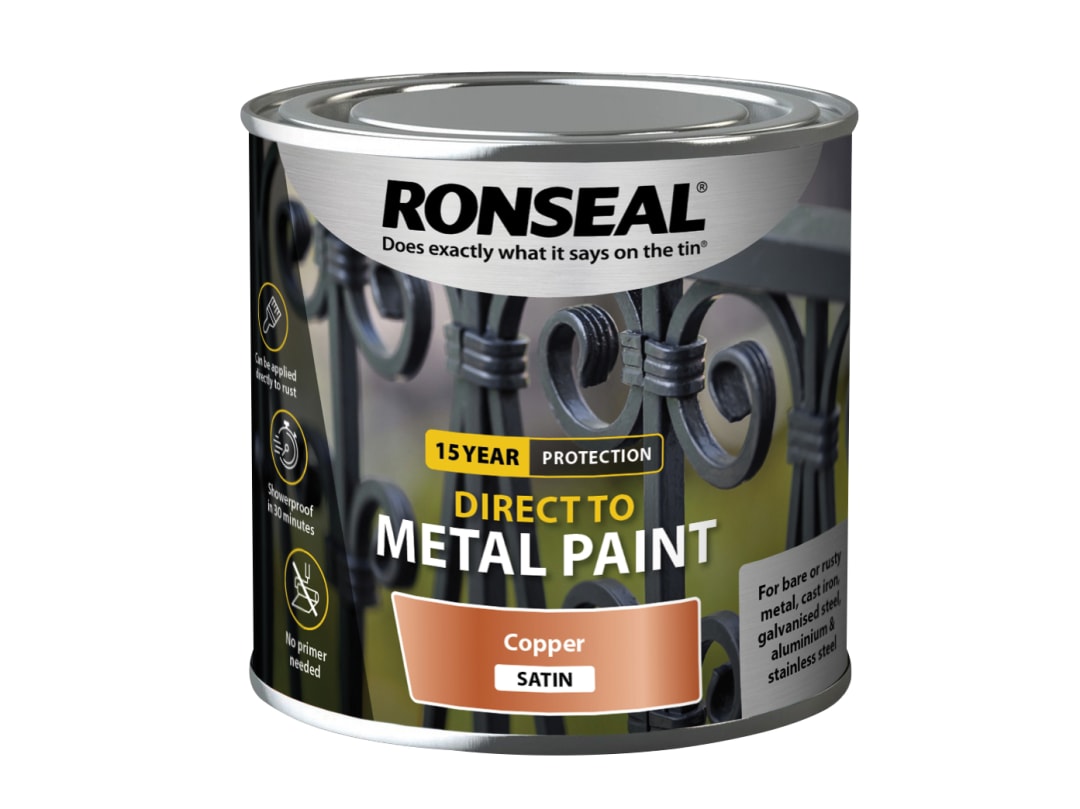 Ronseal Direct to Metal Paint Copper Satin 250ml 39406