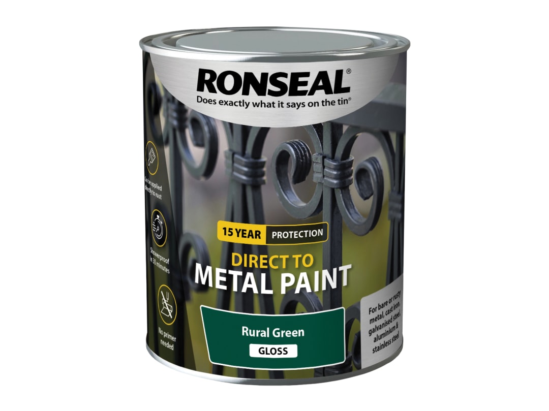 Ronseal Direct to Metal Paint Rural Green Gloss 750ml 39202