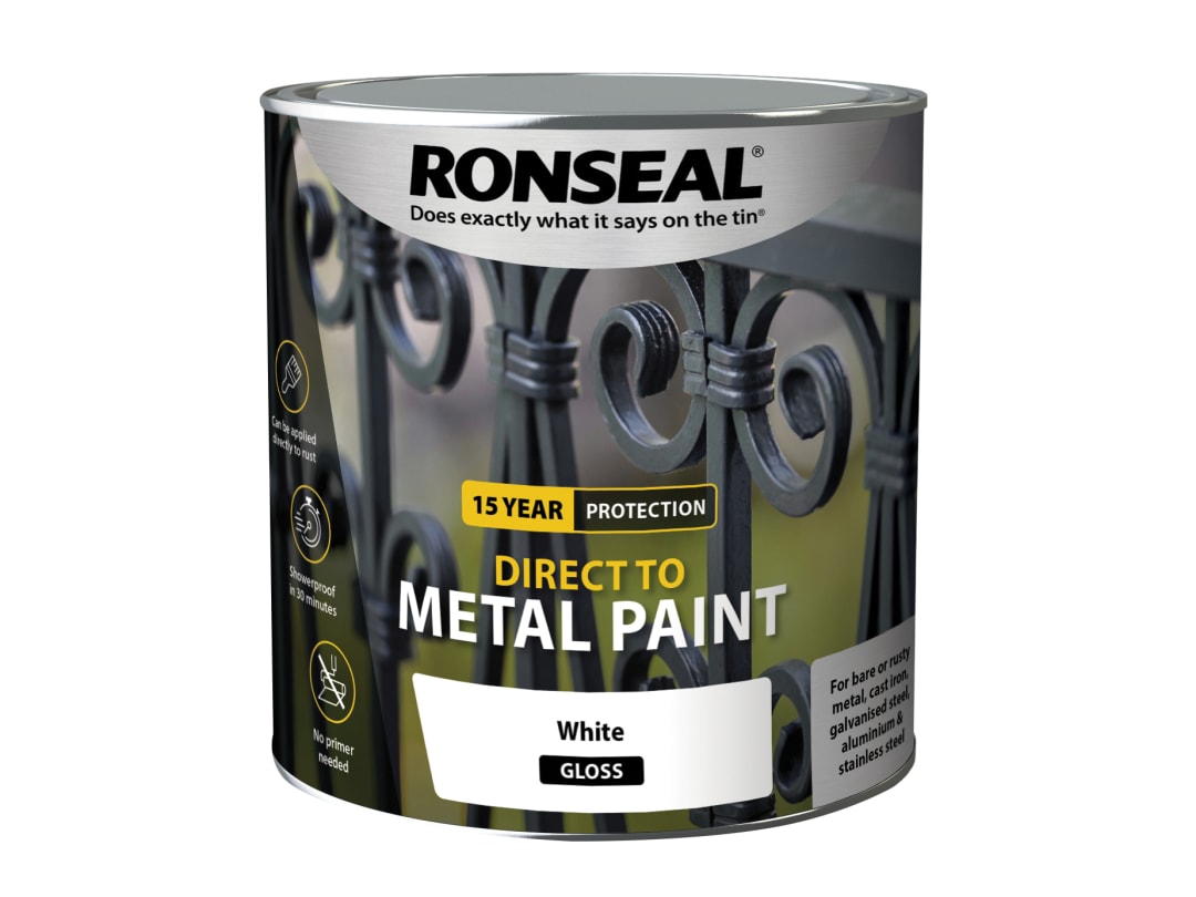 Ronseal Direct to Metal Paint White Gloss 2.5 litre 39215