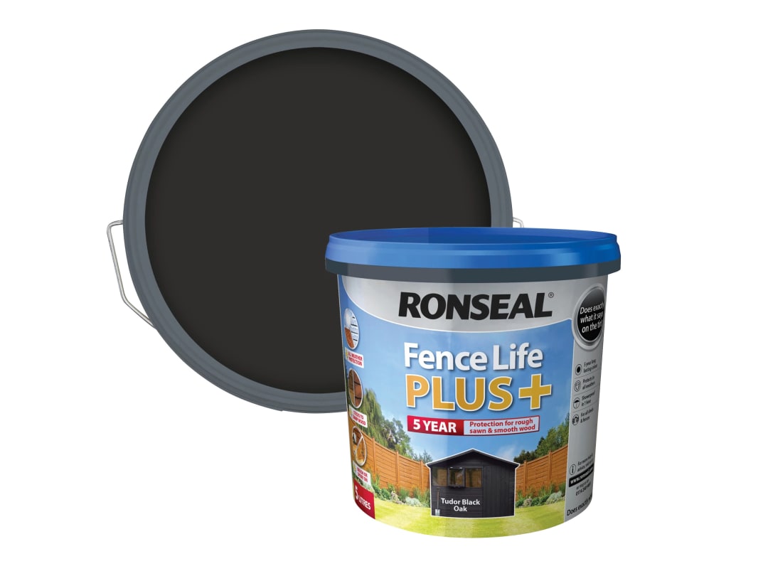 Ronseal Fence Life+ Tudor Black Oak 5L 37630