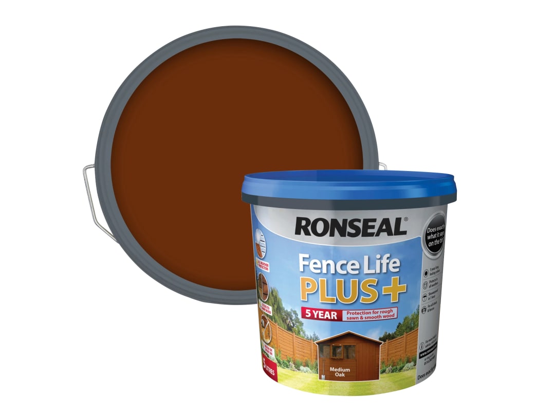 Ronseal Fence Life+ Medium Oak 5L 37622