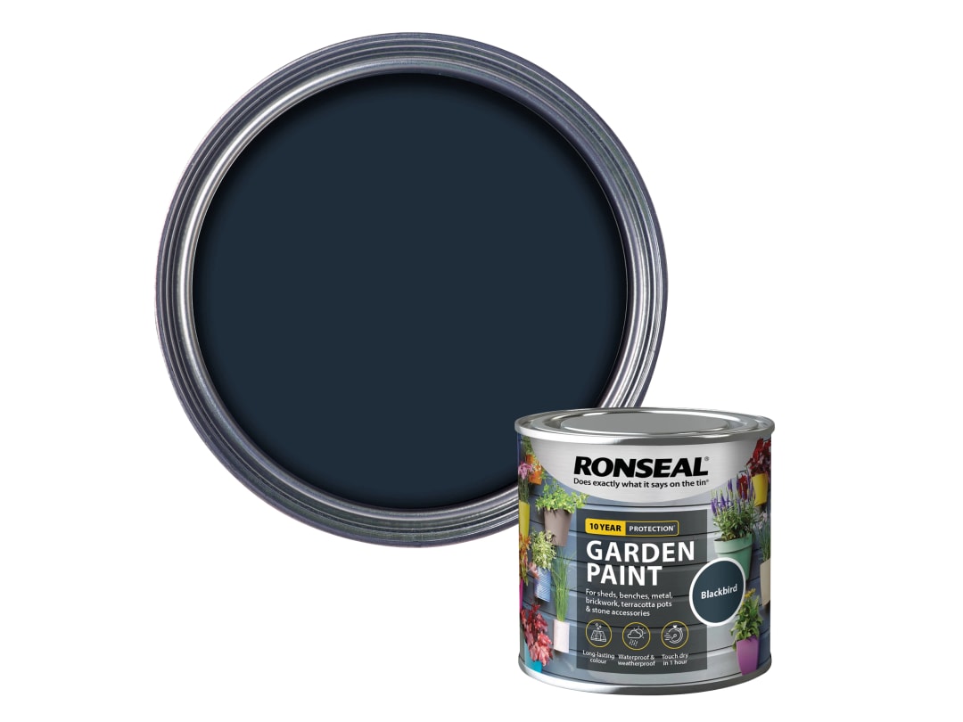 Ronseal Garden Paint Blackbird 250ml 37382