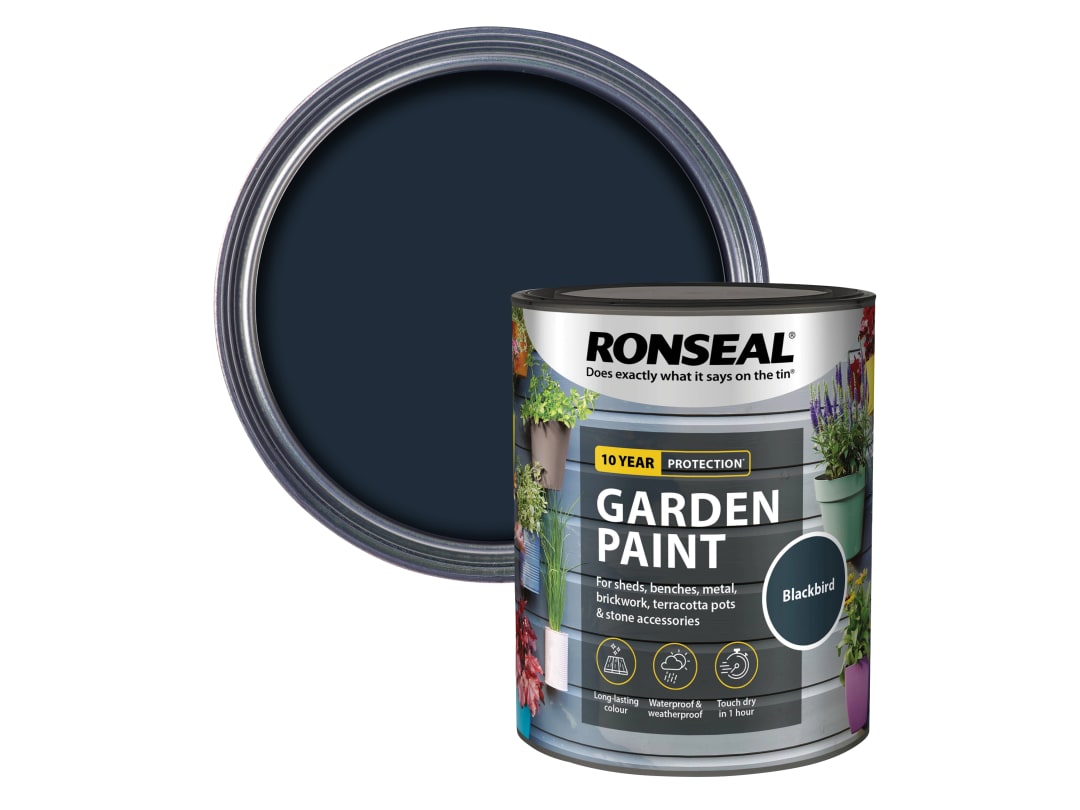 Ronseal Garden Paint Blackbird 750ml 37406