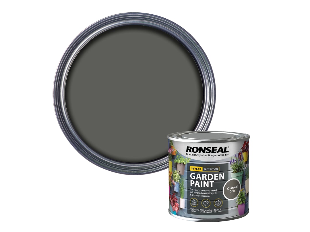 Ronseal Garden Paint Charcoal Grey 250ml 38262