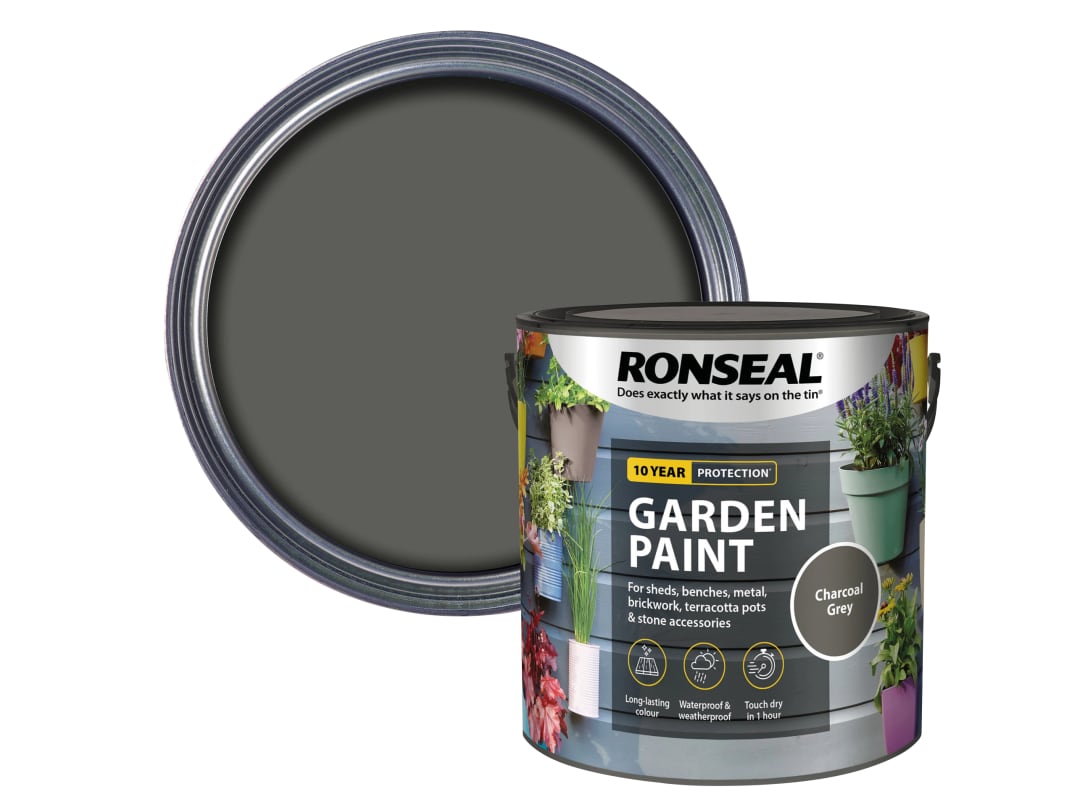 Ronseal Garden Paint Charcoal Grey 2.5L 38509