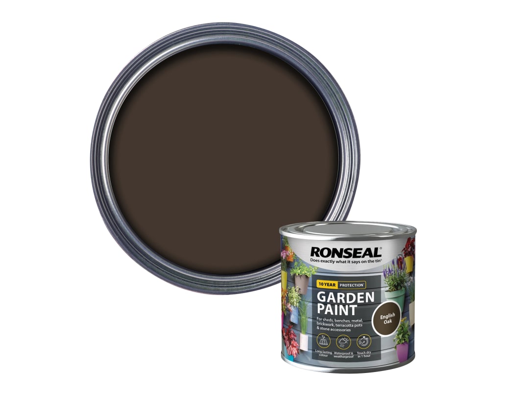Ronseal Garden Paint English Oak 250ml 37381