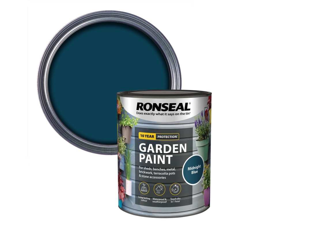 Ronseal Garden Paint Midnight Blue 750ml 37413