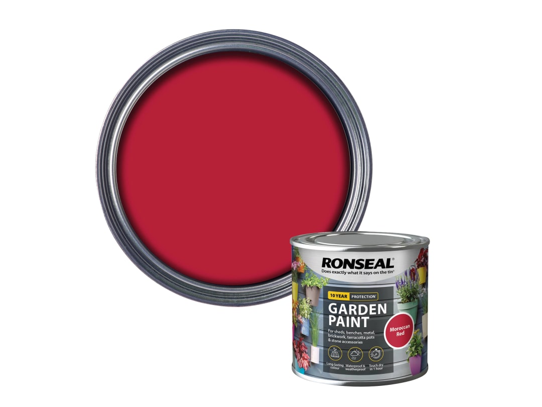 Ronseal Garden Paint Moroccan Red 250ml 38268