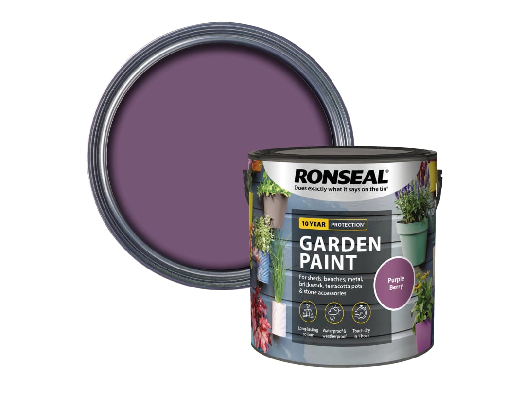 Ronseal Garden Paint Purple Berry 2.5L 37425
