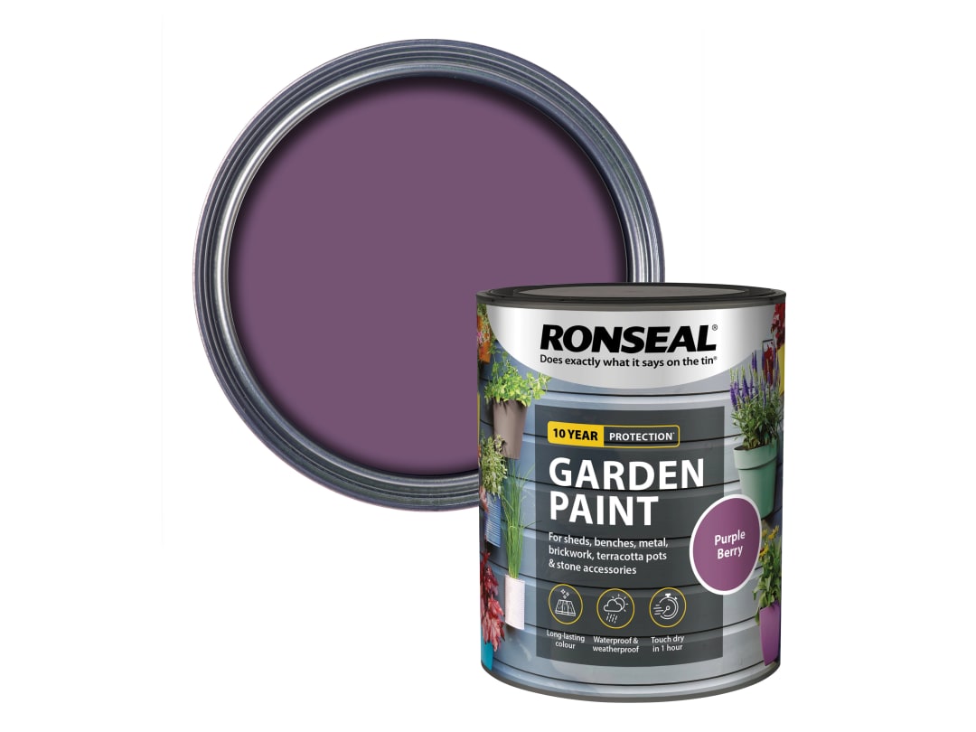 Ronseal Garden Paint Purple Berry 750ml 37401
