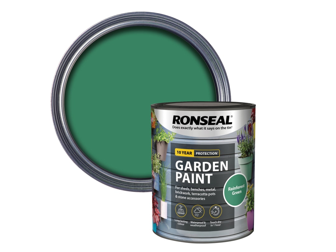 Ronseal Garden Paint Rainforest Green 750ml 39438