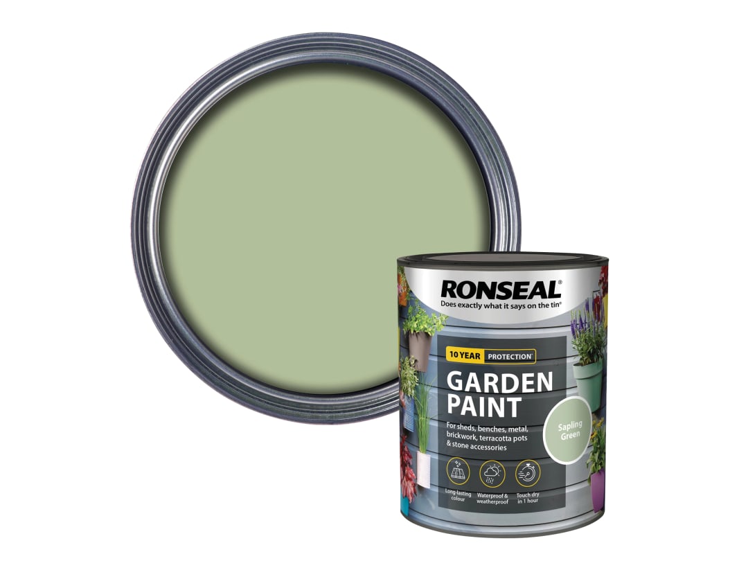 Ronseal Garden Paint Sapling Green 750ml 37394