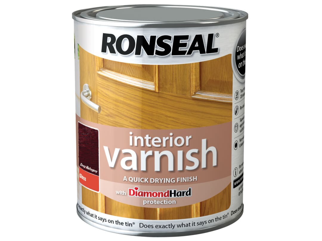 Ronseal Interior Varnish Gloss Deep Mahogany 250ml 36846