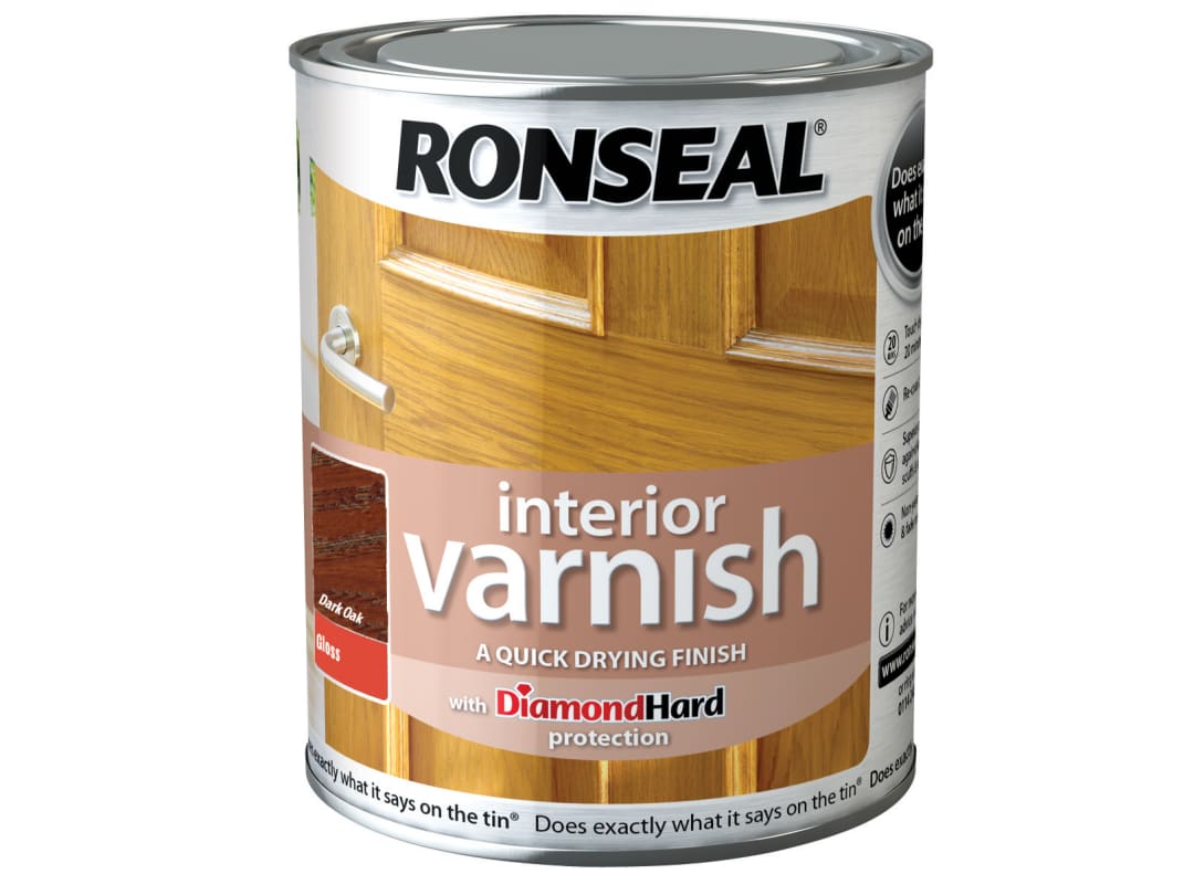 Ronseal Interior Varnish Gloss Dark Oak 250ml 36844