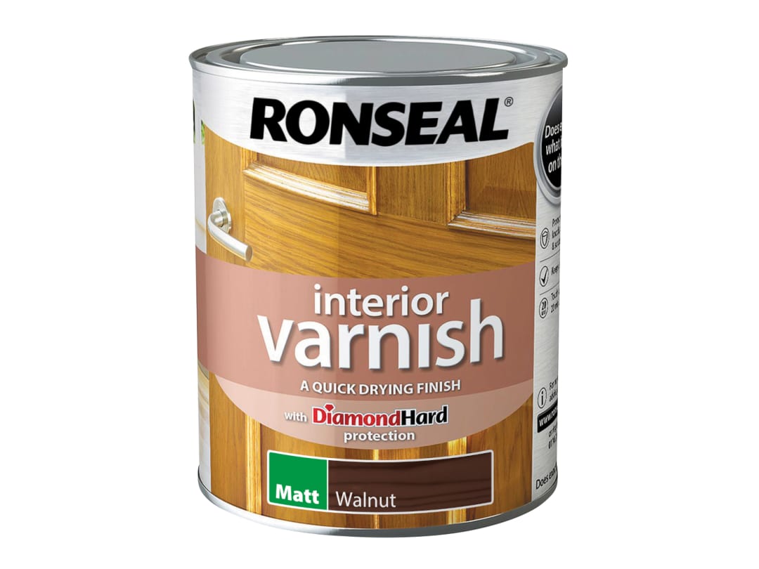 Ronseal Interior Varnish Quick Dry Matt Walnut 750ml 39426