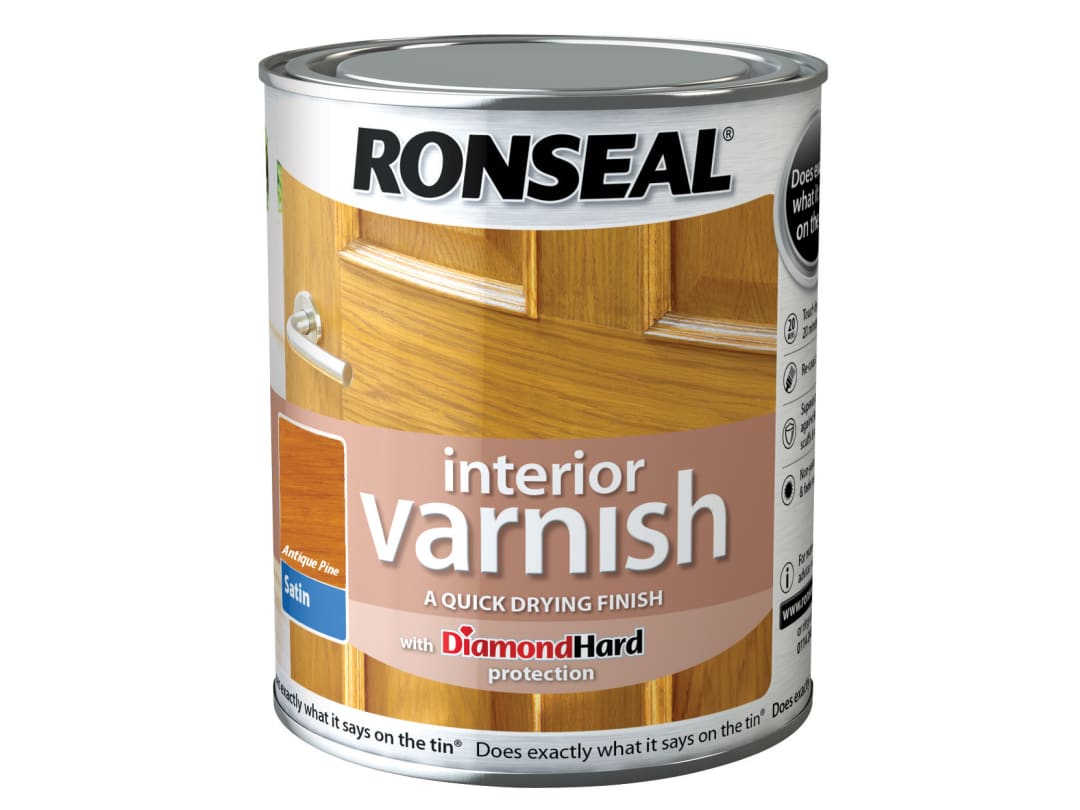 Ronseal Interior Varnish Satin Antique Pine 250ml 36825