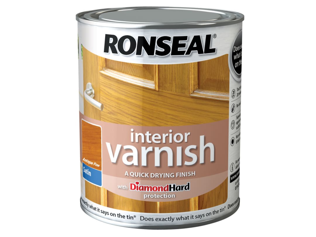 Ronseal Interior Varnish Satin Antique Pine 750ml 36837