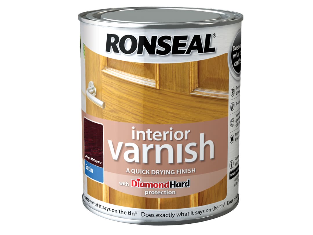 Ronseal Interior Varnish Satin Deep Mahogany 750ml 36840