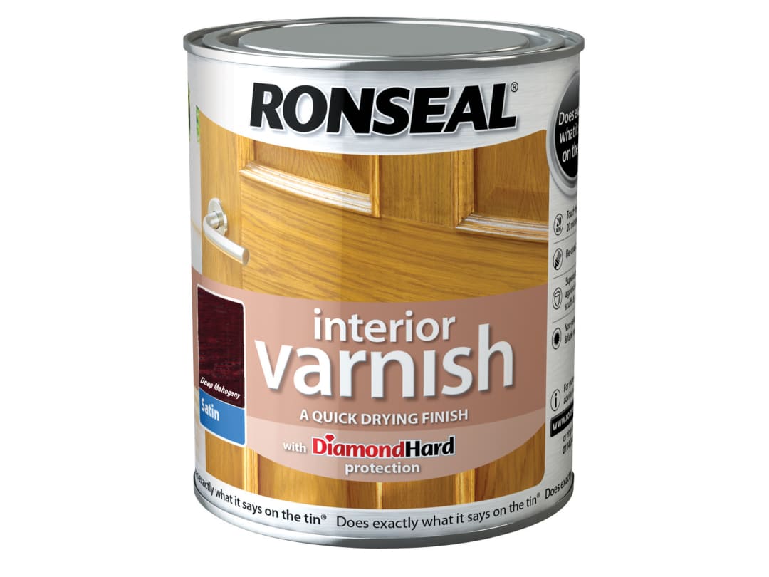 Ronseal Interior Varnish Satin Deep Mahogany 250ml 36828