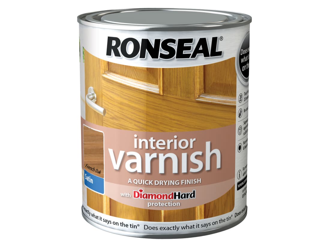 Ronseal Interior Varnish Satin French Oak 250ml 36823