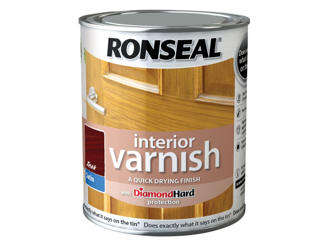 Ronseal Interior Varnish Satin Teak 250ml 36827
