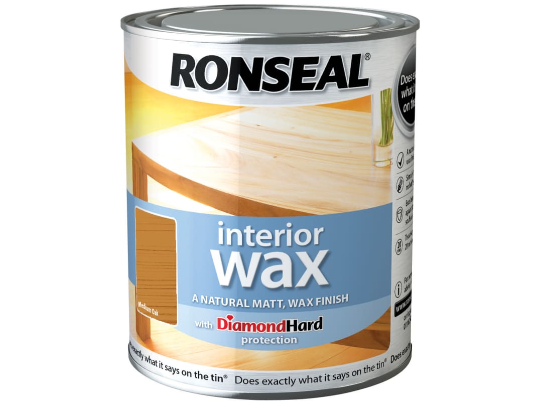 Ronseal Interior Wax Medium Oak 750ml 36880