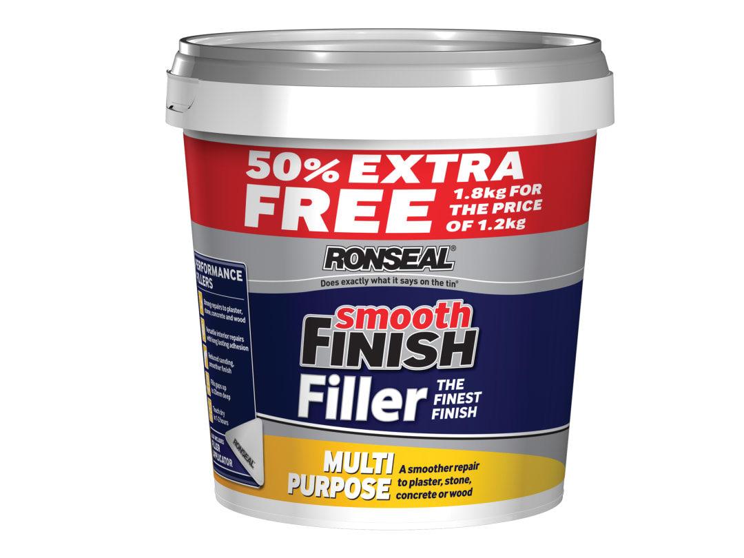 Ronseal Smooth Finish Multi Purpose Ready Mixed Filler 1.2kg + 50% 36546