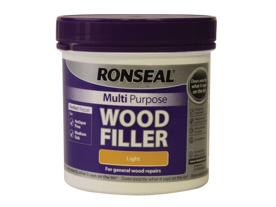 Ronseal Multipurpose Wood Filler Tub Light 465g 34746