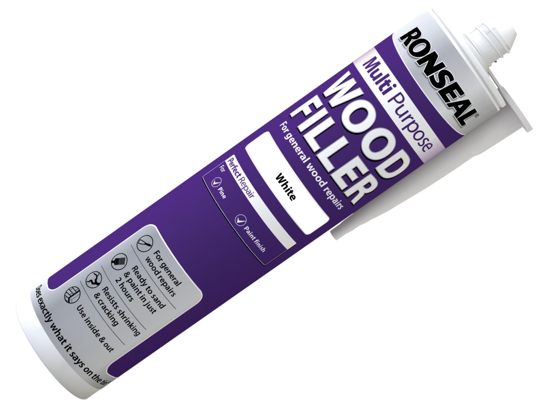 Ronseal Multipurpose Wood Filler Cartridge White 310ml 33369