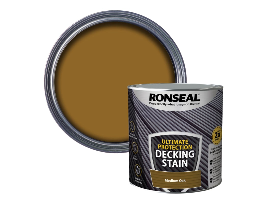 Ronseal Ultimate Protection Decking Stain Medium Oak 2.5 litre 39114