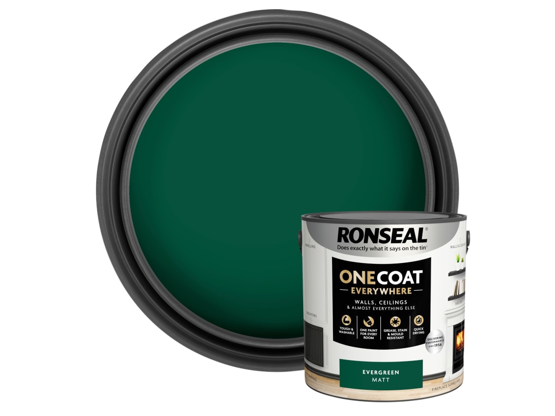 Ronseal One Coat Everywhere Evergreen 2.5L 62504 KCB.7015103.62504.76