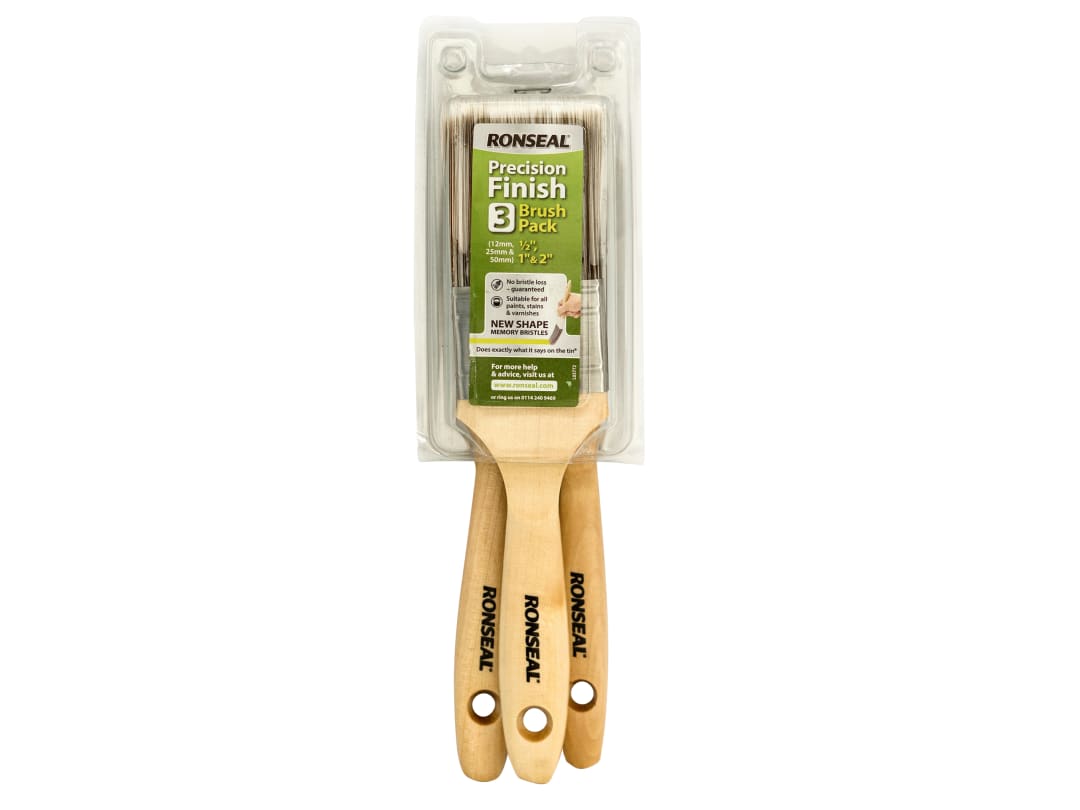 Ronseal Precision Finish Brush (Pack 3) 37074