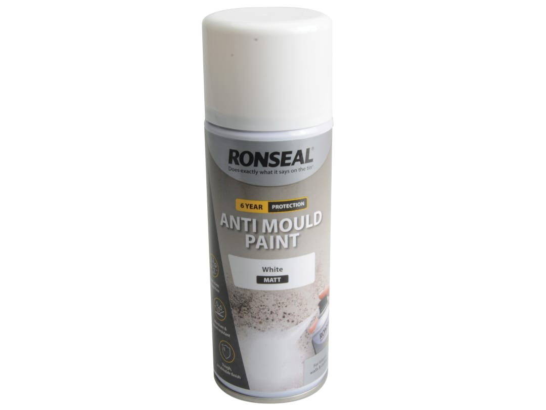 Ronseal 6 Year Anti-Mould Quick Dry Aerosol White Matt 400ml 37481