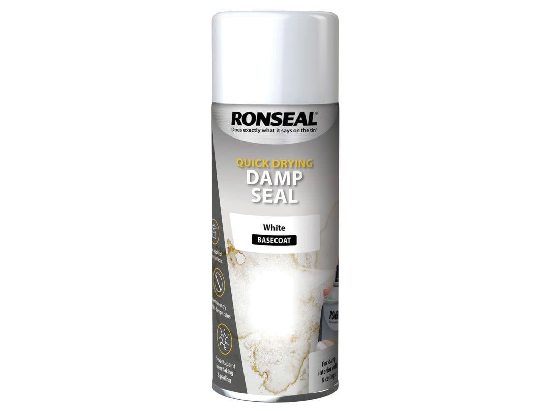 Ronseal Quick Drying Damp Seal Aerosol White 400ml 36959