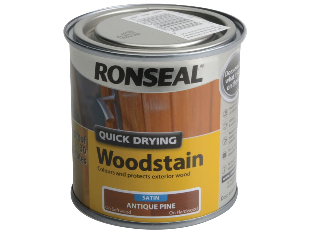 Ronseal Woodstain Quick Dry Satin Antique Pine 250ml 09480